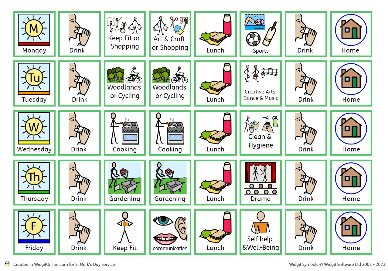 Green timetable